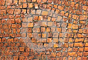 texture vintage brick wall. Different old bricks background