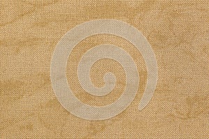 Texture of the vintage natural linen fabric with free designs for the background