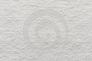 Texture wadded fabric of white color photo