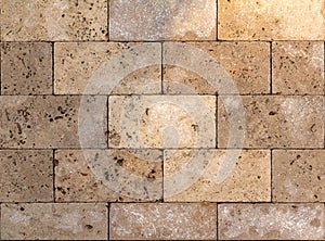 texture of the wall of natural stone, travertine, sandstone and marble