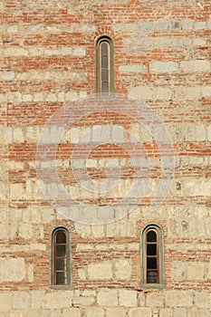 Texture of the wall Patriarchal ÃÂ¡athedral. Pitsunda, Abkhazia
