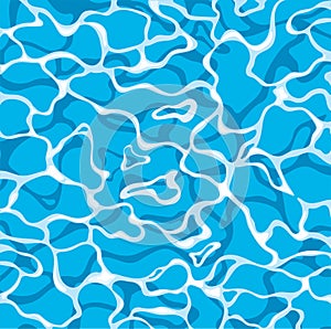 Texture of water. Blue water texture background in vector illustration