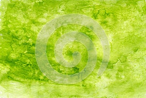 Texture watercolor splash green background. For paper design, textile, background, artboard photo