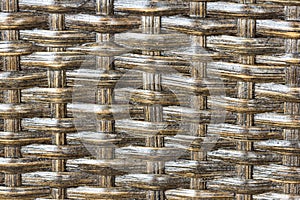 Texture weave of rattan closeup