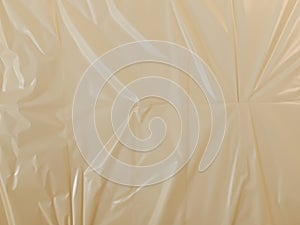 texture of white crumpled brown color plastic bag texture for background