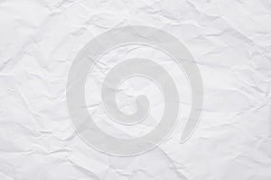 Texture of white crumpled paper for background