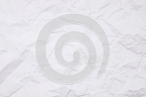 Texture of white crumpled paper for background