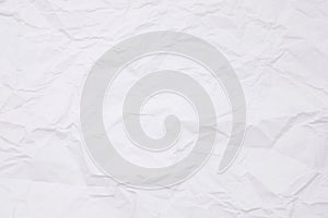 Texture of white crumpled paper for background