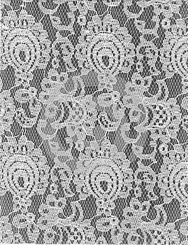 Texture White Lace Pattern Grey Background