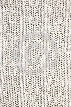 The texture of the white wool fabric as a background