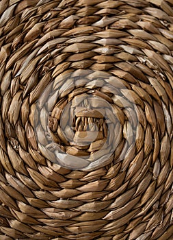 The texture of a wicker basket