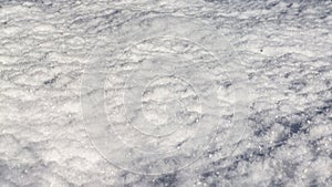 Texture of winter snow background close-up.