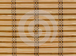 Texture wood blinds stitched rope.
