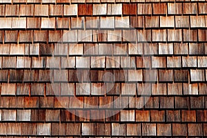 Texture of wooden tile roof in Schwarzwald, Germany photo