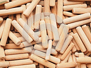 Texture of wooden dowels using as background