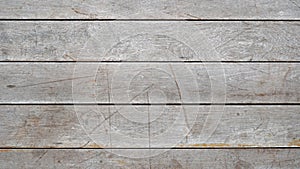 Texture of the wooden floor, Surface grunge of wood board plank, Horizontal lines pattern background, Top view.