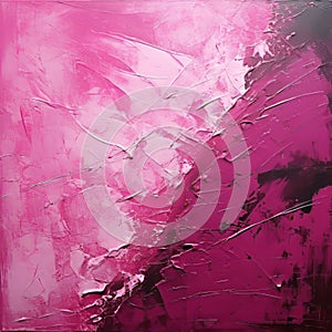 Textured Acrylic Abstract Painting In Pink: Romantic Chiaroscuro