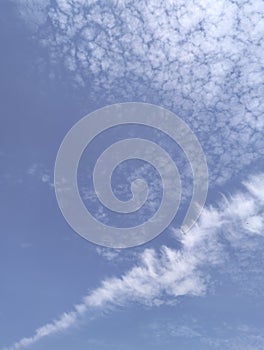 Textured Altocumulus Clouds in a Bright Blue Sky