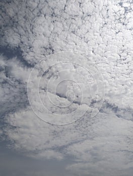 Textured Altocumulus Clouds in a Bright Blue Sky