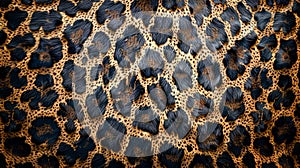 Textured Animal Print Pattern with Spots Resembling Leopard Skin on Fabric Background