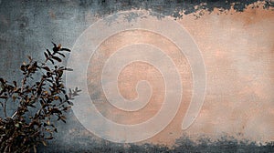 A textured backdrop featuring a branch with subdued colors photo