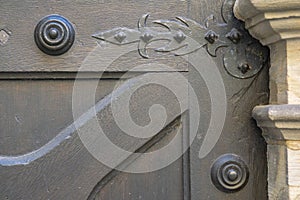 Texture, Old wooden door from medieval era.