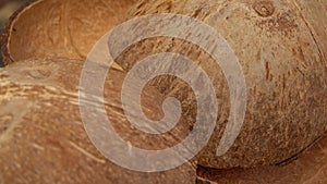 Textured background of coconuts shell