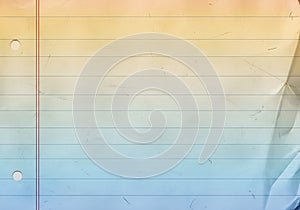 Gradient Lined Notebook Paper Background