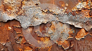 Textured background of old rusted grunge metal surface, AI Generated