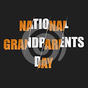 Textured background with text and icons for grandparent`s day