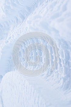 Textured background wallpaper.Winter landscape. Tire track on snow, 4x4