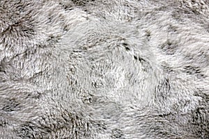 Textured Background of White and Grey, Soft and Cozy Faux Fur Blanket