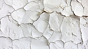 Textured background of white rough filler plaster on a facade wall. Ai Generated