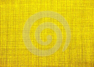 Textured background of yellow natural textile