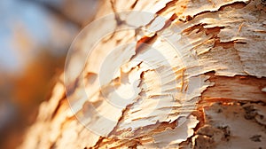 Textured birch tree bark, birch trunk close-up, detailing.