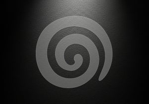 Textured black surface with subtle lighting from above highlights the fine