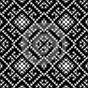 Textured black and white houndstooth seamless pattern. Vector ornamental background. Modern hounds tooth ornaments. Geometric