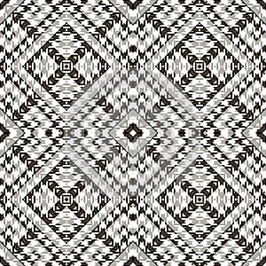 Textured black and white houndstooth seamless pattern. Vector ornamental background. Modern hounds tooth ornaments. Geometric