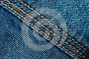 Textured blue denim texture stitched with a button-up texture