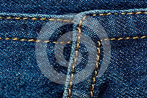 Textured blue denim texture stitched with a button-up texture