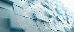 Textured Blue Wall With Geometric Shapes. Generative AI photo