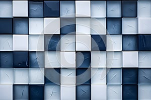 Textured Blue and White Cubes Wall