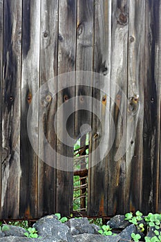 Textured broken wood wall