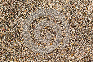 Textured of brown sandwash gravel