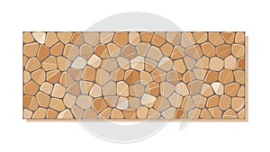 Textured Brown Stone Wall Abstract Background Pattern, vector design Generative AI