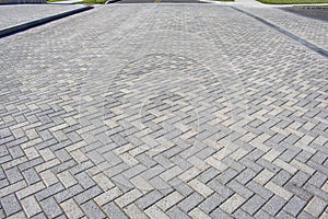 Textured chevron background pattern herringbone brick tile floor walkway or patio