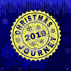 Textured CHRISTMAS JOURNEY Stamp Seal on Winter Background