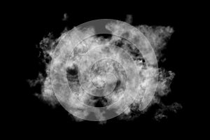 Textured cloud,Abstract black,isolated on black background