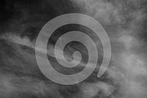 Textured cloud,Abstract black,isolated on black background