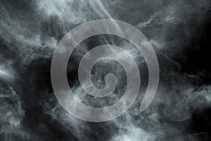 Textured cloud,Abstract black,isolated on black background